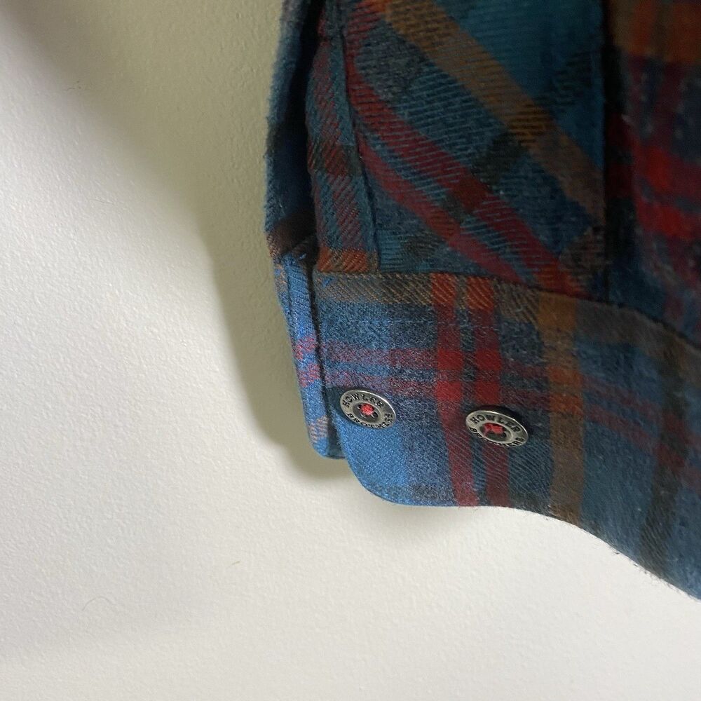 Howler Bros Shirt Mens Large Blue Plaid Flannel Long Sleeve Button Up - Picture 6 of 16